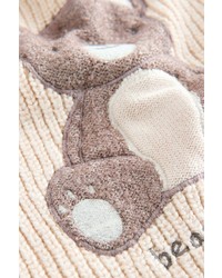 hellbeige Strick Pullover mit einem Rundhalsausschnitt von next