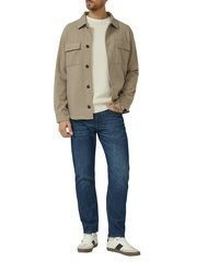 hellbeige Strick Pullover mit einem Rundhalsausschnitt von s.Oliver