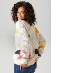 hellbeige Strick Pullover von Aniston CASUAL
