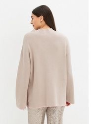 hellbeige Strick Pullover von bonprix
