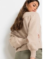 hellbeige Strick Pullover von bonprix