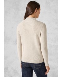 hellbeige Strick Pullover von Cecil