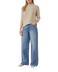 hellbeige Strick Pullover von Comma
