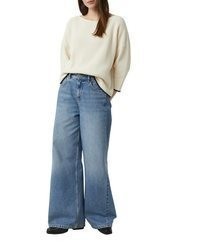 hellbeige Strick Pullover von Comma