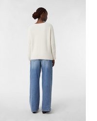 hellbeige Strick Pullover von Comma