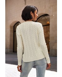 hellbeige Strick Pullover von Lascana