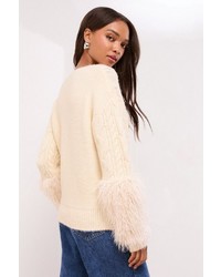 hellbeige Strick Pullover von Lipsy
