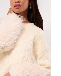 hellbeige Strick Pullover von Lipsy