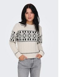 hellbeige Strick Pullover von Only