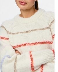hellbeige Strick Pullover von Pieces