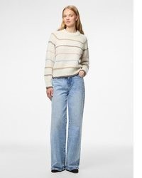 hellbeige Strick Pullover von Pieces