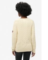 hellbeige Strick Pullover von Superdry