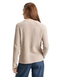 hellbeige Strick Pullover von Tom Tailor