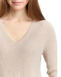 hellbeige Strick Pullover von Tom Tailor