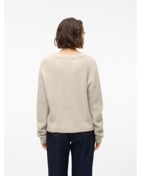 hellbeige Strick Pullover von Vero Moda