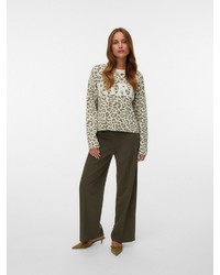 hellbeige Strick Pullover von Vero Moda