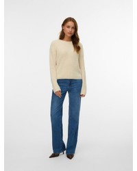 hellbeige Strick Pullover von Vero Moda