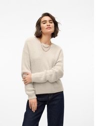 hellbeige Strick Pullover von Vero Moda