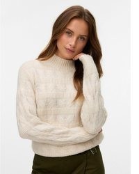 hellbeige Strick Pullover von Vero Moda