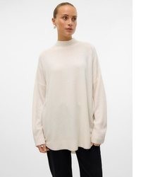 hellbeige Strick Pullover von Vero Moda