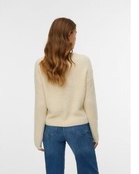hellbeige Strick Pullover von Vero Moda