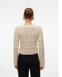 hellbeige Strick Pullover von Vero Moda