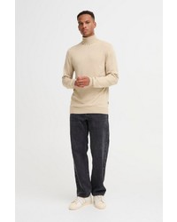 hellbeige Strick Rollkragenpullover von BLEND