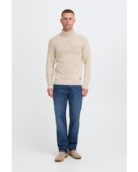 hellbeige Strick Rollkragenpullover von BLEND
