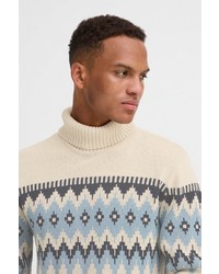 hellbeige Strick Rollkragenpullover von BLEND