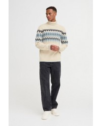 hellbeige Strick Rollkragenpullover von BLEND