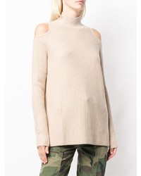 hellbeige Strick Rollkragenpullover von Zoe Jordan