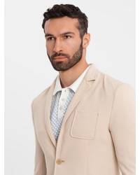 hellbeige Strick Sakko von OMBRE