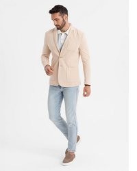 hellbeige Strick Sakko von OMBRE