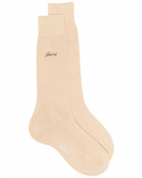hellbeige Strick Socken