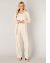 hellbeige Strick Strickjacke von Base Level