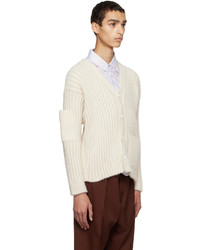 hellbeige Strick Strickjacke von Jacquemus