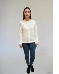 hellbeige Strick Strickjacke von Vila