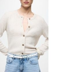 hellbeige Strick Strickjacke von Vila