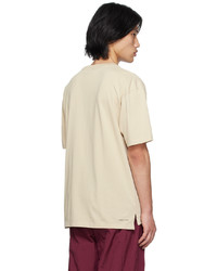 hellbeige Strick T-Shirt mit einem Rundhalsausschnitt von NIKE JORDAN