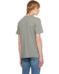 hellbeige Strick T-Shirt mit einem Rundhalsausschnitt von rag & bone