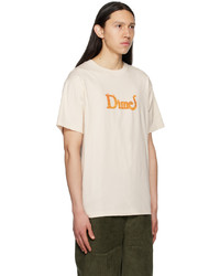 hellbeige Strick T-Shirt mit einem Rundhalsausschnitt von Dime