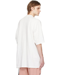 hellbeige Strick T-Shirt mit einem Rundhalsausschnitt von Rick Owens DRKSHDW