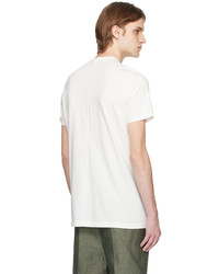 hellbeige Strick T-Shirt mit einem Rundhalsausschnitt von Rick Owens