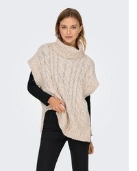 hellbeige Strick Weste von Only