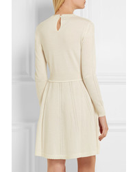 hellbeige Strick Wollkleid von Miu Miu