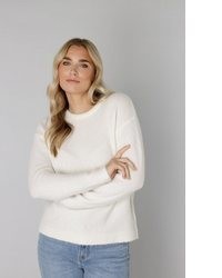 hellbeige Strick Wollpullover von Base Level