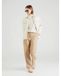 hellbeige Strick Wollpullover von Vila