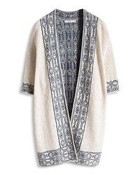 hellbeige Strickjacke mit einer offenen Front von edc by Esprit