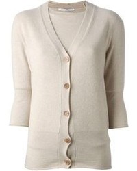 hellbeige Strickjacke von Agnona