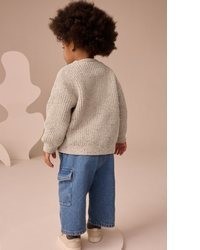 hellbeige Strickjacke von next
